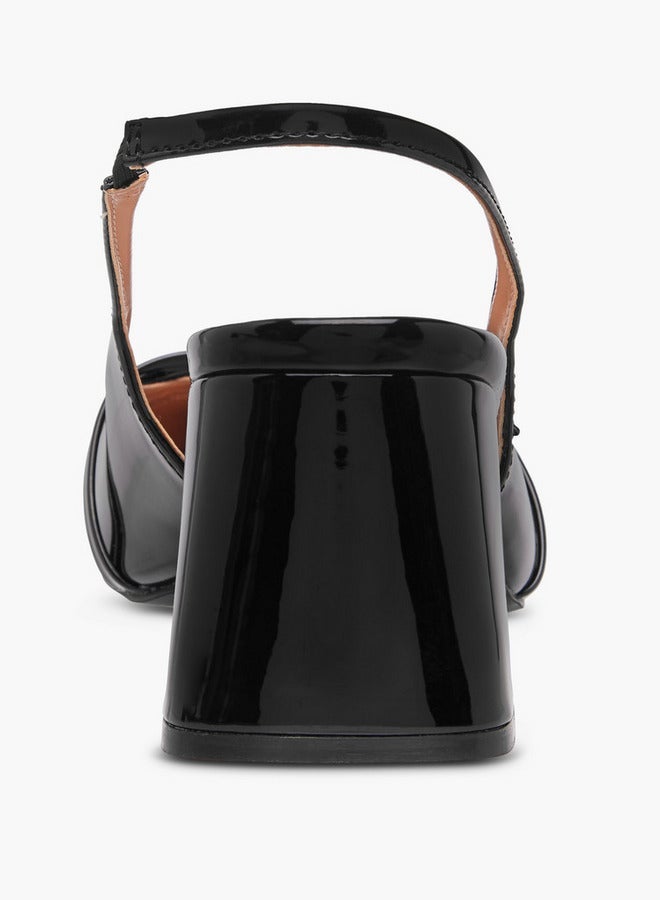 Celeste Women's Solid Slingback Shoes with Block Heels - Image 5