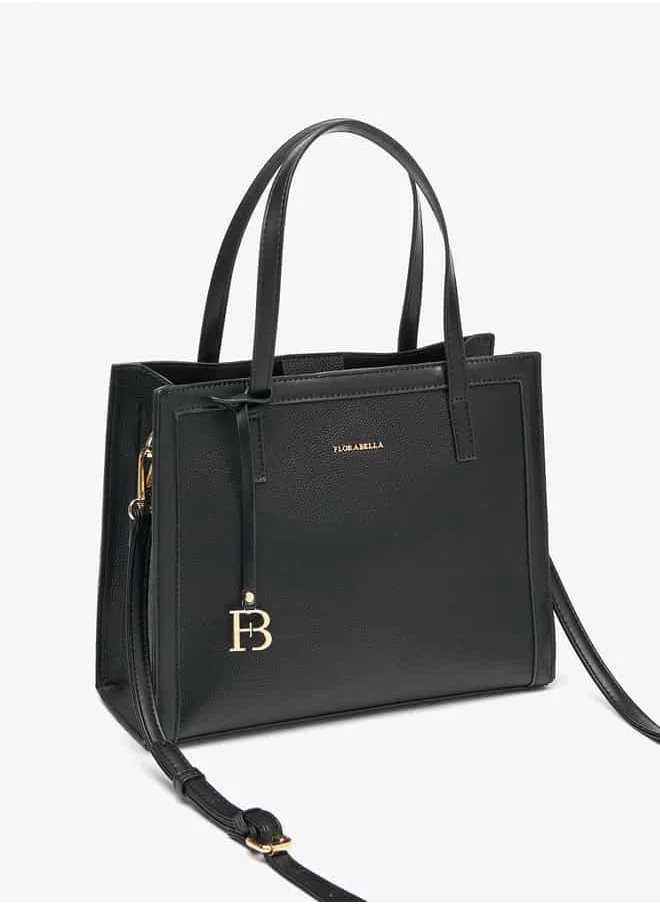فلورا بيلا من شو إكسبرس Women Textured Tote Bag with Detachable Strap and Zip Closure
