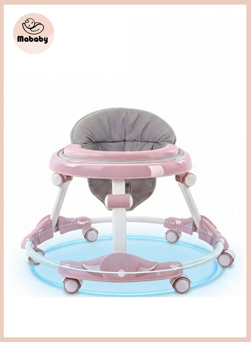 ما بيبي طفل ووكر مع ارتفاع قابل للتعديل متعددة الوظائف الطفل ووكر مع انفصال لوحة الموسيقى بكرة الكتان وسادة المقعد - Image 3