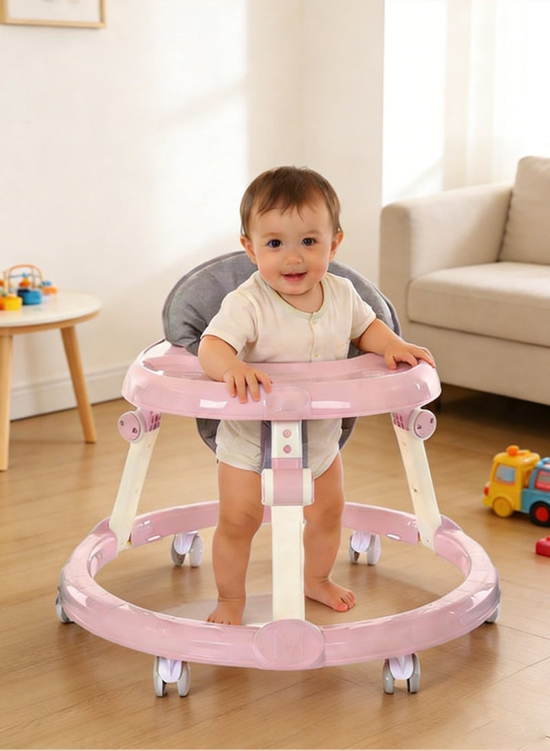 ما بيبي طفل ووكر مع ارتفاع قابل للتعديل متعددة الوظائف الطفل ووكر مع انفصال لوحة الموسيقى بكرة الكتان وسادة المقعد - Image 2