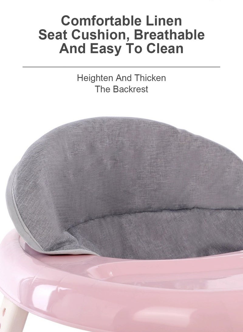 ما بيبي طفل ووكر مع ارتفاع قابل للتعديل متعددة الوظائف الطفل ووكر مع انفصال لوحة الموسيقى بكرة الكتان وسادة المقعد - Image 4