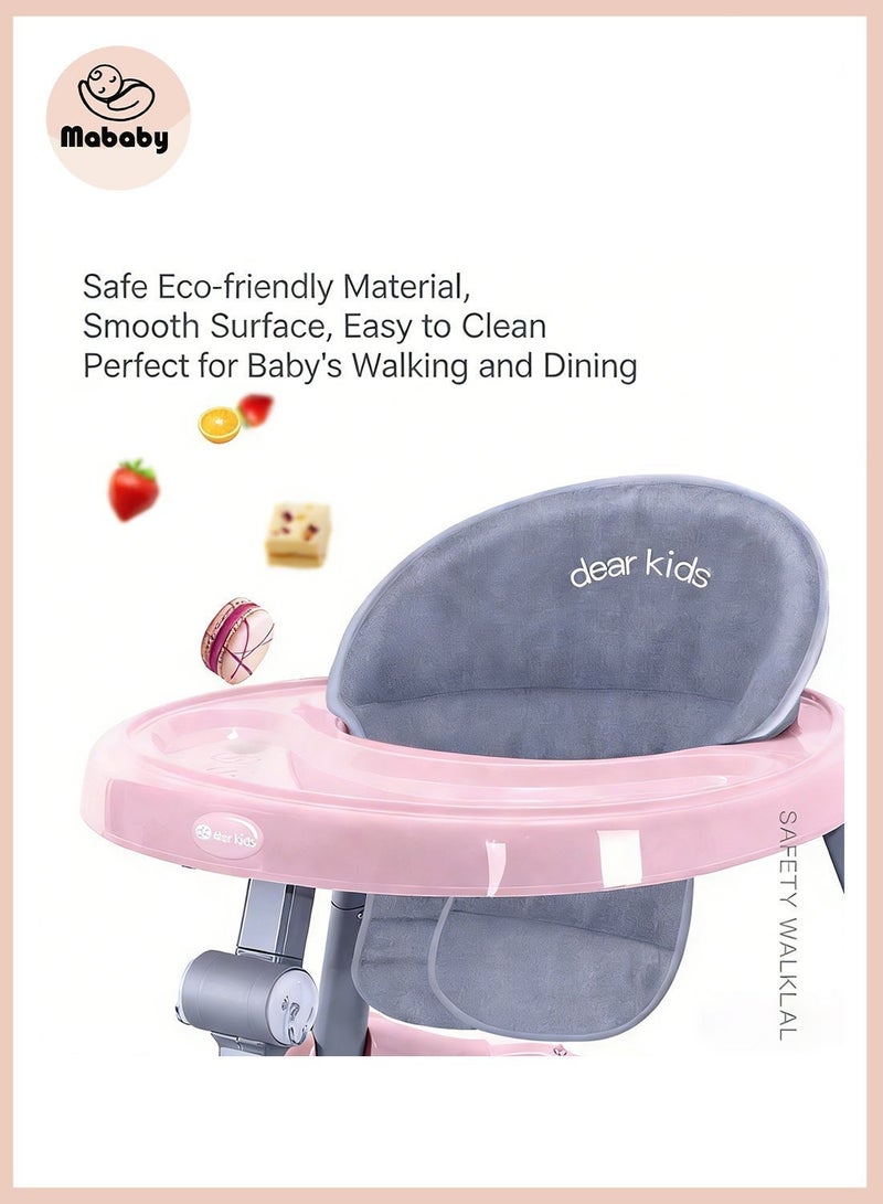 ما بيبي طفل ووكر مع ارتفاع قابل للتعديل متعددة الوظائف الطفل ووكر مع انفصال لوحة الموسيقى بكرة الكتان وسادة المقعد - Image 5