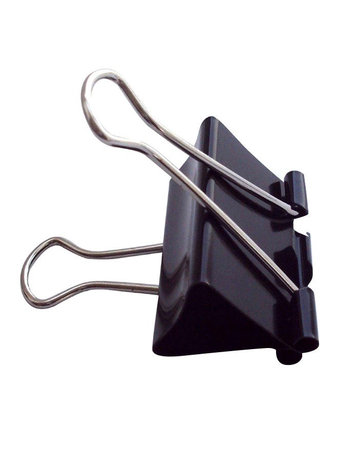 NIBEMINENT 12-Piece Binder Clip Black/Silver 