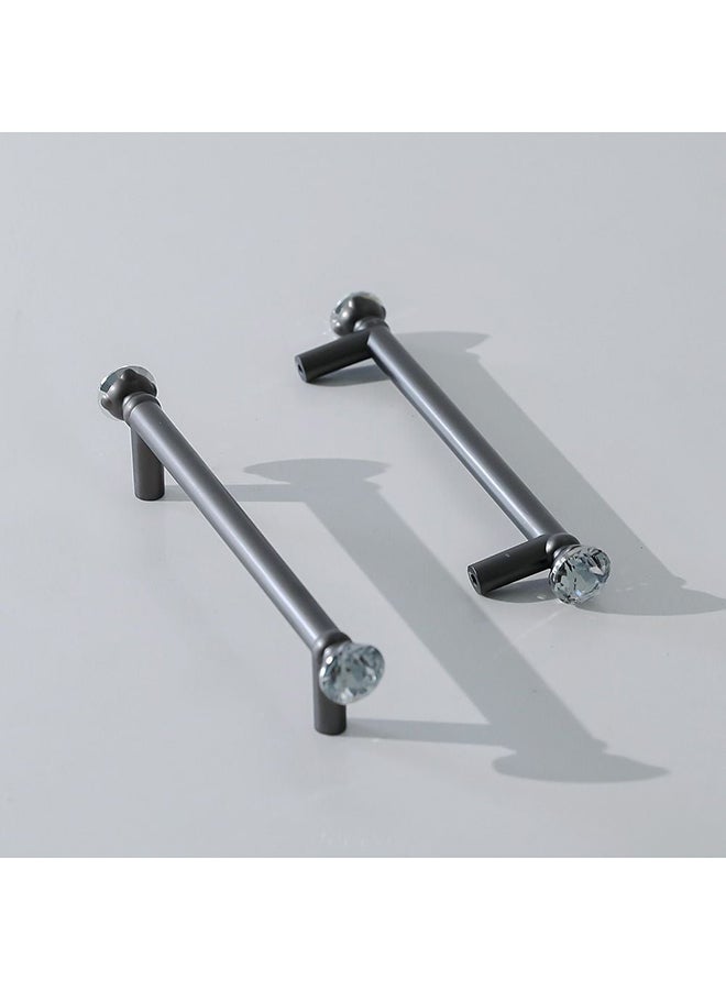 milano Milano Luna Crystal Cabinet Handle – Elegant Zinc Alloy Drawer Knob with Sparkling Design for Cabinets, Wardrobes, Dressers & Furniture Small Black  - Image 1