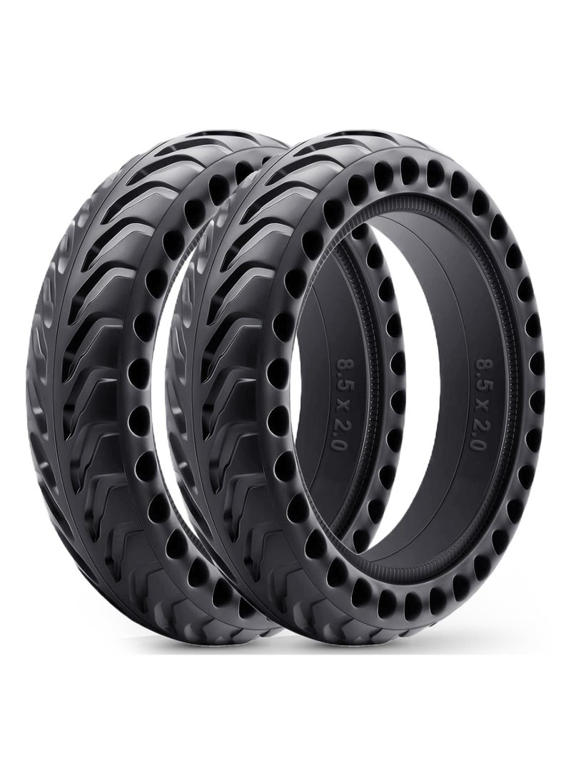 2 Pieces 8 1/2 x 2 Wheel Electric Scooter, 50/75-6.1 Wheels Full Tyres for Xiaomi M365 / Mi Pro 2