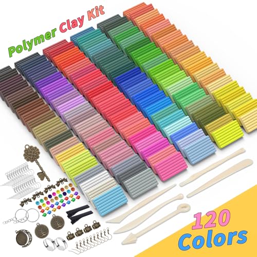 UZLU 285 Pcs Polymer Clays 120 Colors Modeling Clay DIY Starter Kit Oven Baked Model Clay NonSticky Molding DIY Clay with Sculpting Tool and Accessories Craft Gifts for Beginner Artists - Image 5