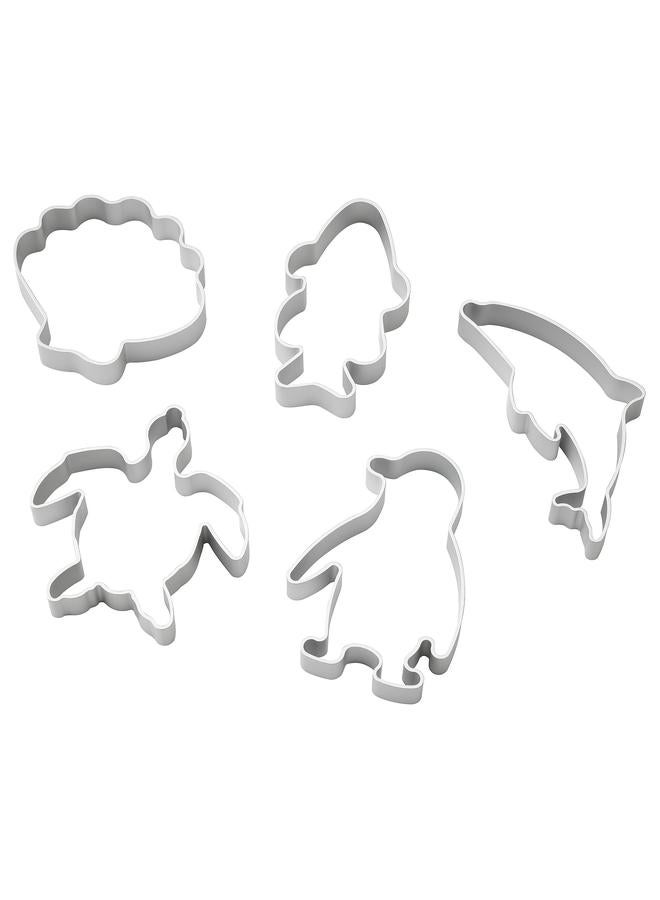 erorex Modelling Dough Cutters, Set Of 5, Aluminium-Colour - Image 1