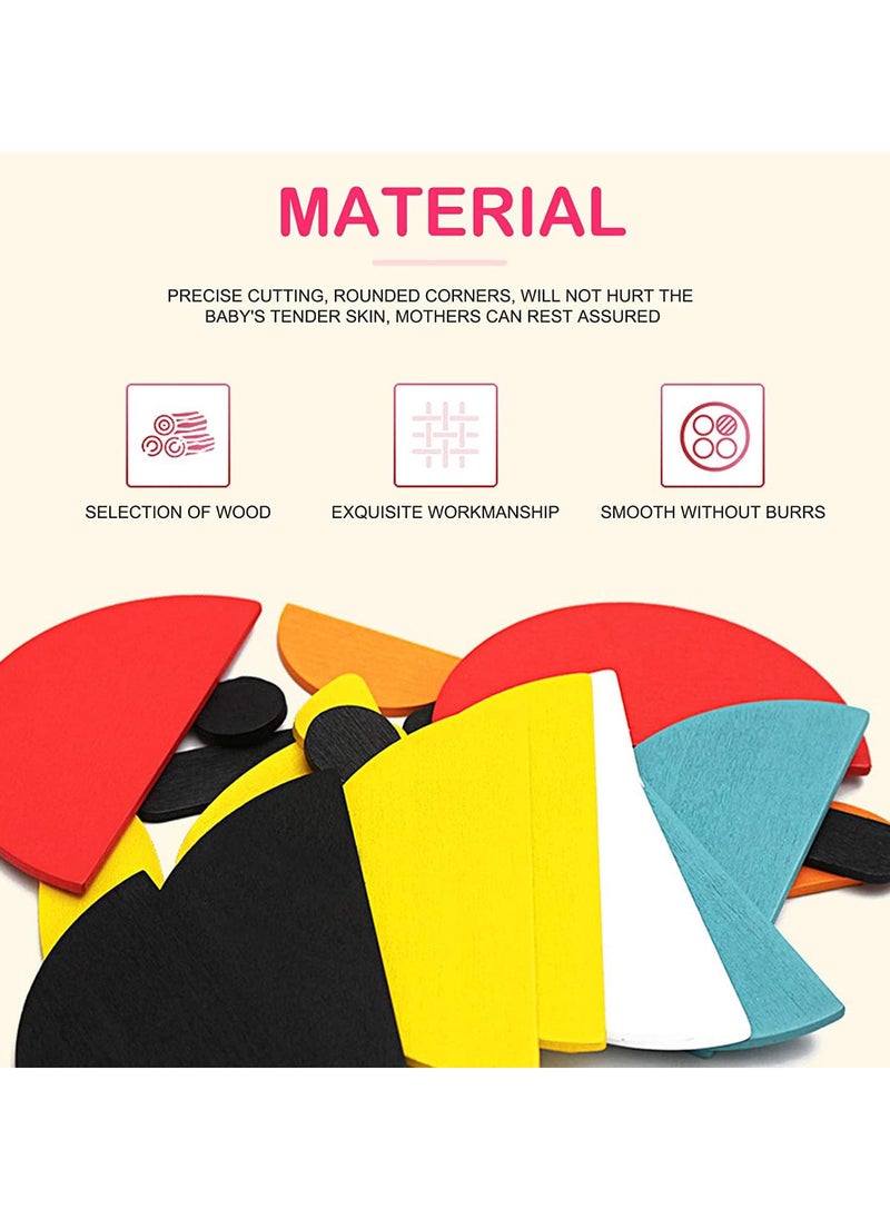 Generic - "Guanimo: An educational toy with colorful geometric pieces and challenge cards, enhancing your child's thinking and creativity skills while helping them learn about animals and create endless shapes using their imagination!" - Image 1