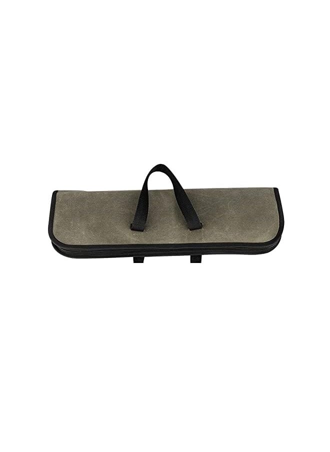 vesus Case(4 Slots), Canvas Chef's Knife Roll Bag with Durable Handles, Portable Waterproof Knife Bag Knife Case  - Image 2