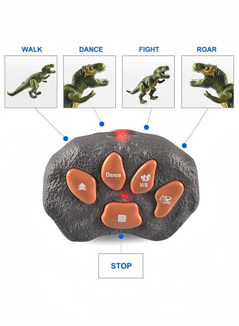 Remote Control Dinosaur Toy with Light & Sound Effects for Kids, Realistic T‑Rex with Glowing Eyes, Walking Movement, Shaking Head, ,Children RC Dinosaur Play Toy Gift for Boys Girls 3+ - Image 3