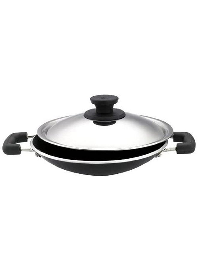 pigeon Pigeon by Stovekraft Special Aluminium Non-Stick Appachetty with Lid, 200mm, Black  - Image 3