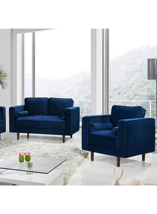 KUSTOMDECO Velvet Fabric Contemporary Tufted Sofa - Custom Upholstered Sofa for Living Room, Elegant Design with Premium Comfort  - Image 2