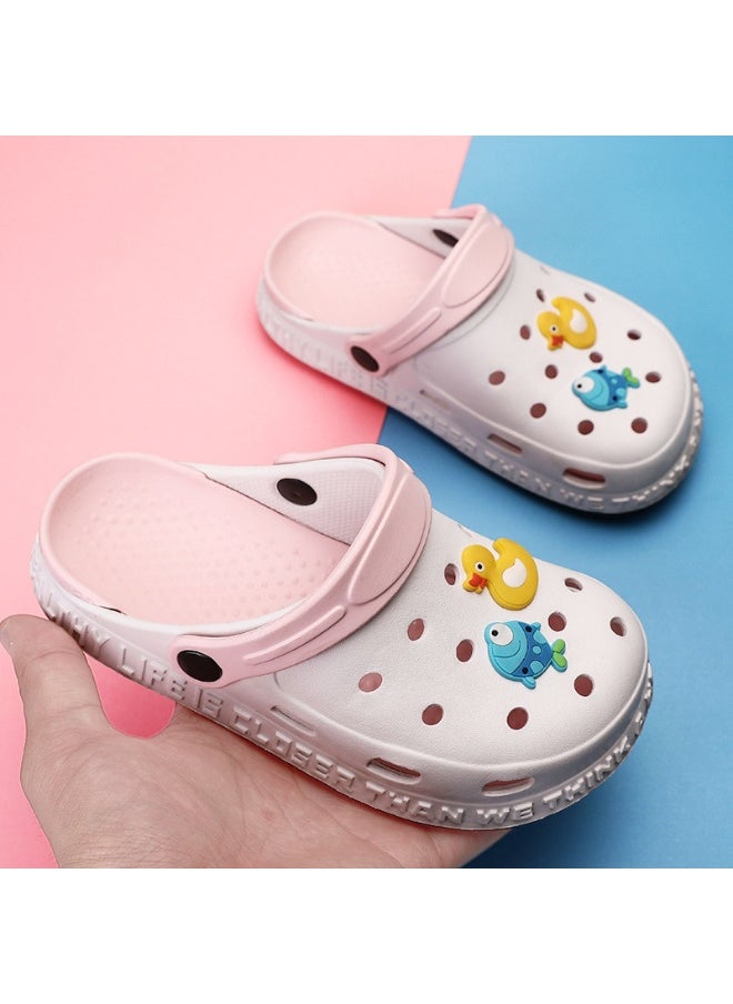 NIBEMINENT Kids Summer  Boys Girls Sandals Flat Heel Parent-child Beach No-Slip Slippers Children Garden Shoes  - Image 1