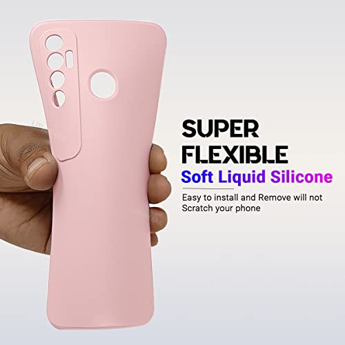LIRAMARK Silicone Soft Back Cover Case for Tecno Spark 7 Pro (Pink) - Image 4