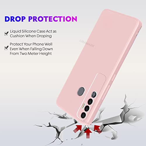 LIRAMARK Silicone Soft Back Cover Case for Tecno Spark 7 Pro (Pink) - Image 5