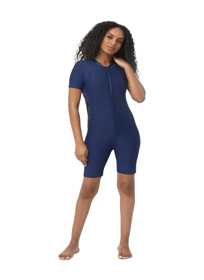 كويجا صن وير COEGA Ladies Slim-kini Short - Navy Pink Swirls