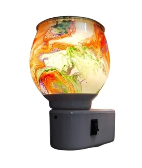 DS ENTERPRISE Ceramic Kapur Dani Electrical Camphor DiffuserHome Fragrance Aroma Glass Kapoor Dani Essential Oil Diffuser Burner Night Lamp2038Rozer - Image 3