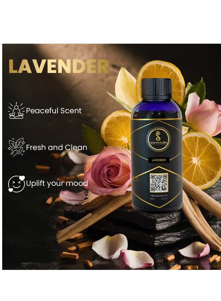 سينتا فلورا زيت عطر الناشر Lavender - رائحة مهدئة ومُعالجة ومُريحة لأجهزة التعطير - علاج عطري (500 مل) - Image 2