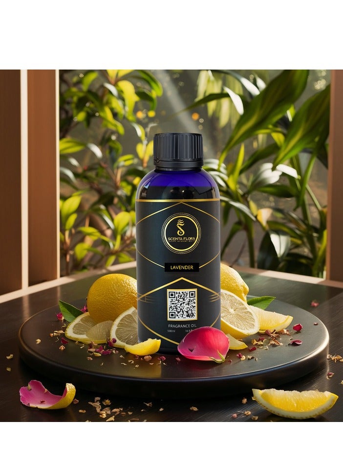 سينتا فلورا زيت عطر الناشر Lavender - رائحة مهدئة ومُعالجة ومُريحة لأجهزة التعطير - علاج عطري (500 مل) - Image 4