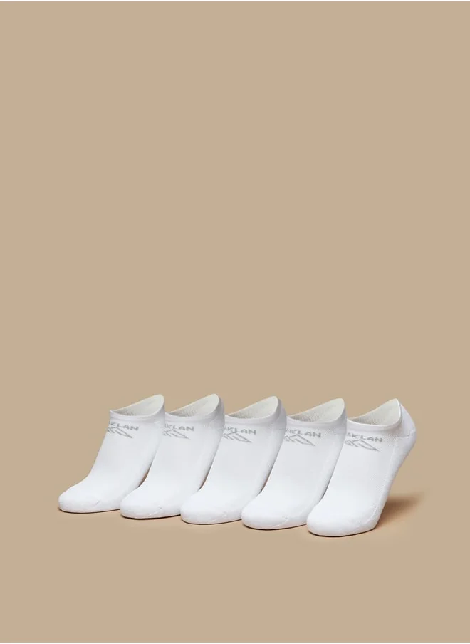 أوكلان Women's Logo Print Ankle Length Sports Socks - Set of 5