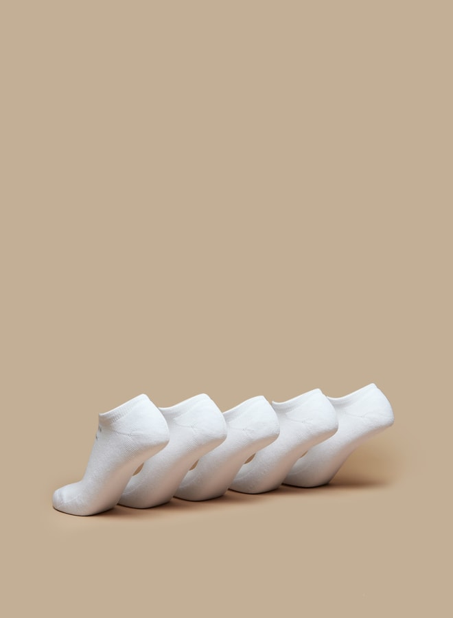 OAKLAN Women's Logo Print Ankle Length Sports Socks - Set of 5 - Image 3