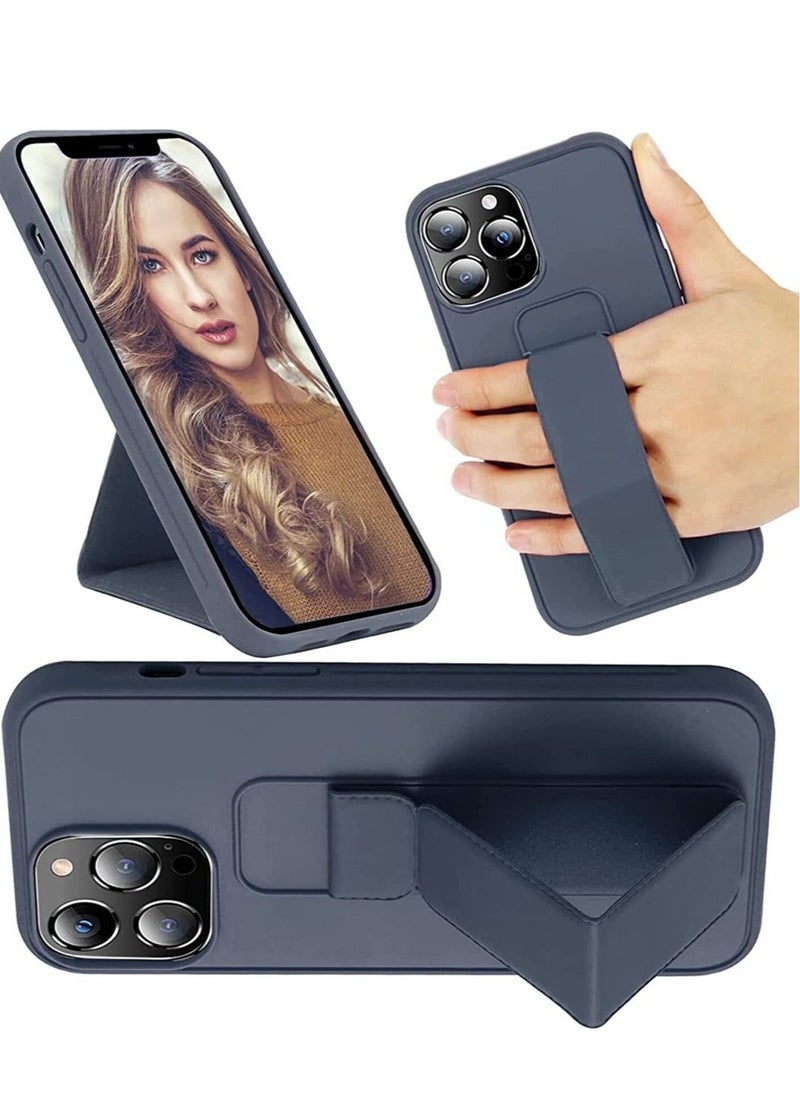 Case for iPhone 14 Pro Max, Back Stand Case with Magnet Holder Hand Grip Magnetic Car Mount Anti Scratch Shockproof Cover Case for iPhone 14 Pro Max (iPhone 14 Pro Max, Navy Blue) - Image 1