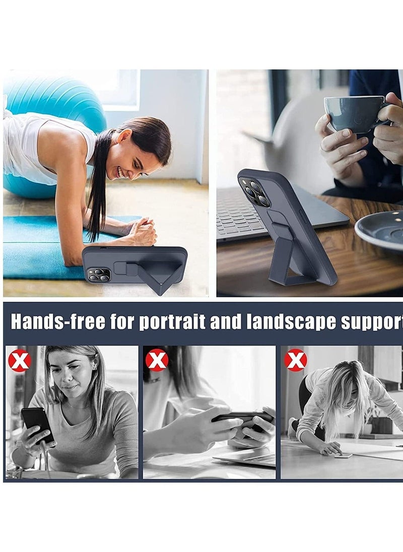 Case for iPhone 14 Pro Max, Back Stand Case with Magnet Holder Hand Grip Magnetic Car Mount Anti Scratch Shockproof Cover Case for iPhone 14 Pro Max (iPhone 14 Pro Max, Navy Blue) - Image 3