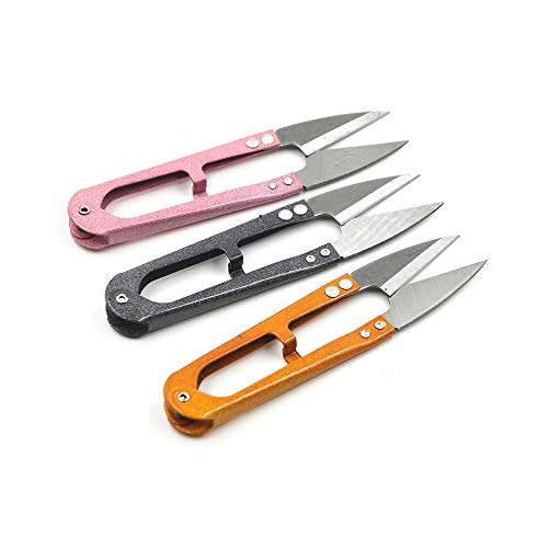 QQA DEEINN 4.1inch Sewing Scissors(pack of 3) Yarn Thread Cutter Small Snips Trimming Nipper - Great for Stitch, Mini DIY Supplies (Multicolored-3) - Image 1
