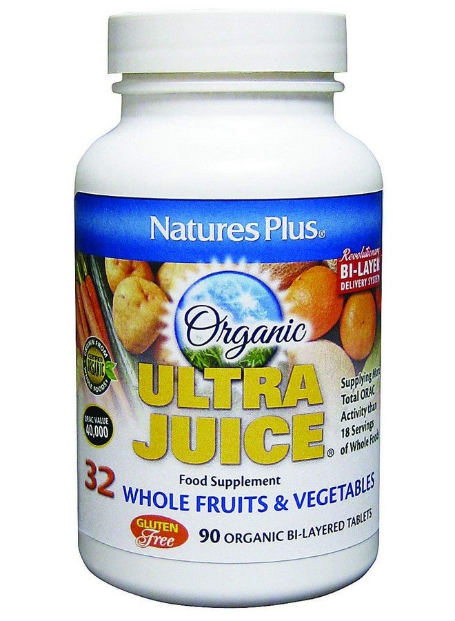 Nature's Plus Naturesplus Ultra Juice Multivitamin 90 Vegetarian Tablets Bilayered Whole Food Supplement Whole Fruits & Vegetables Antioxidant Non Gmo Vegan Organic Gluten Free 45 Servings - Image 2