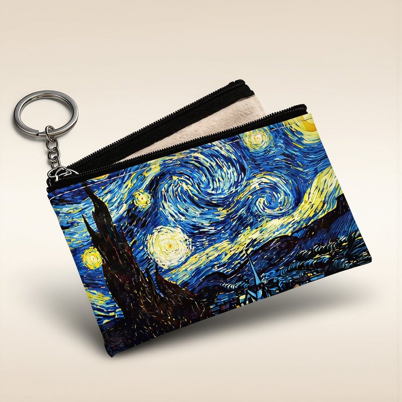 Multi Function Van Gogh Coin Pouch Wide Compatibility Store Coins Cards Earbuds Lipstick Keys - Image 2