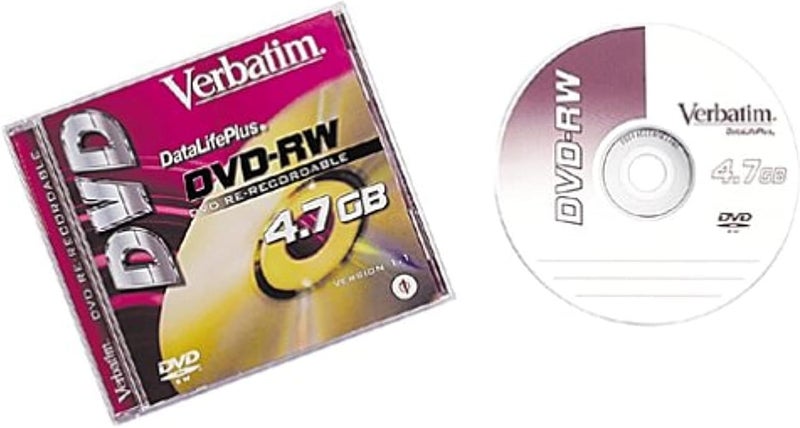 1-Pack DVD-RW 4.7GB Branded with Jewel Case