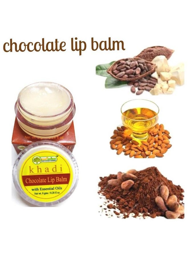 KHADI RISHIKESH Herbal Chocolate Lip Balm with Essential Oils | Natural Lip Moisturizer for Dry, Chapped, Soft, Smooth and Pigmented Lips | Paraben Free Lip Care for Men and Women, 8gm - Image 2