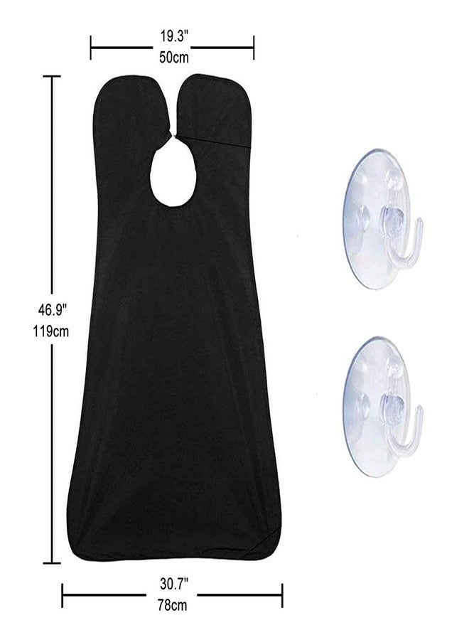 Leaflai Beard Bib Beard Apron, Beard Catcher for Men Shaving and Trimming, Non-Stick Beard Cape Grooming Cloth, with 3 Suction Cups, Best Gifts for Father's Day - Image 2