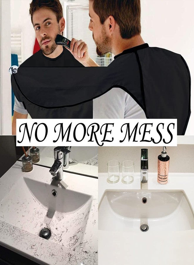 Leaflai Beard Bib Beard Apron, Beard Catcher for Men Shaving and Trimming, Non-Stick Beard Cape Grooming Cloth, with 3 Suction Cups, Best Gifts for Father's Day - Image 5