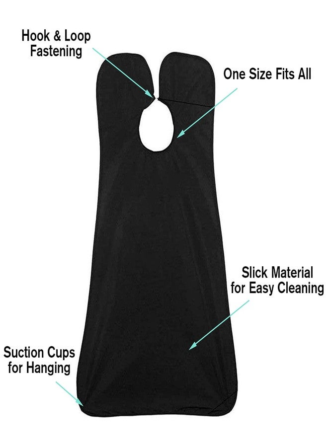 Leaflai Beard Bib Beard Apron, Beard Catcher for Men Shaving and Trimming, Non-Stick Beard Cape Grooming Cloth, with 3 Suction Cups, Best Gifts for Father's Day - Image 4