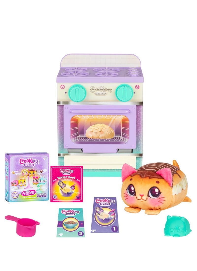Cookeez Makery Lil' Bakez Oven, Mix The Dough and Make A Scented Surprise Pet in The Form of A Deliciously Scented Plush Toy (Non-Electronic), Bake and Collect - Styles May Vary  - Image 1