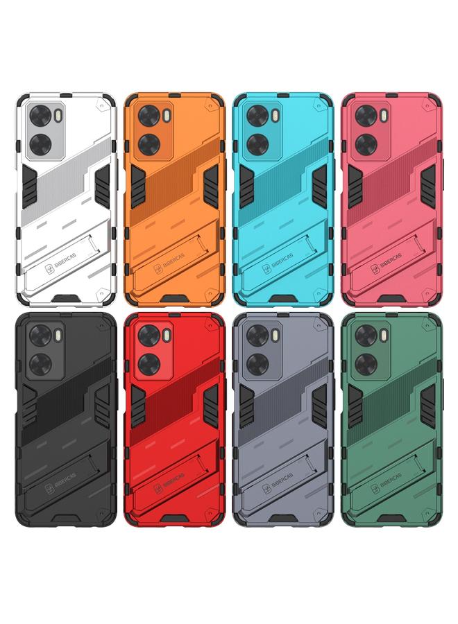 S-TOP Case For OPPO A57 4G Global Punk Armor 2 in 1 PC + TPU Shockproof Phone Case with Invisible Holder - Image 5