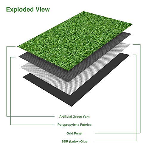 Akshya Artificial Grass Mats Carpet - Turf Grass CarpetFloor Mat for Living Room Bedroom and Office- All Season (Synthetic Grass) (4x4 feet, Green) - Image 5