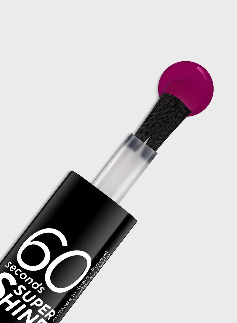 RIMMEL LONDON 60 Seconds Super Shine Nail Polish - 340 - Berries And Cream, 8ml