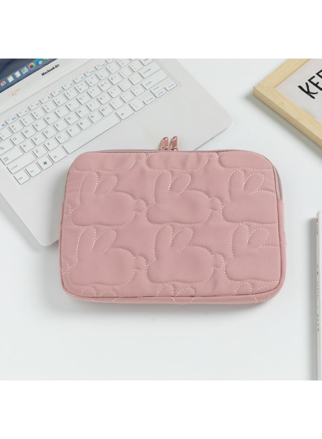 Ipad Bag 11-inch 13-inch Portable Lightweight Tablet Bag Simple Rabbit Laptop Protective Case Computer Bag Liner Bag-Color:Rose Color-Size:13-inch - Image 5