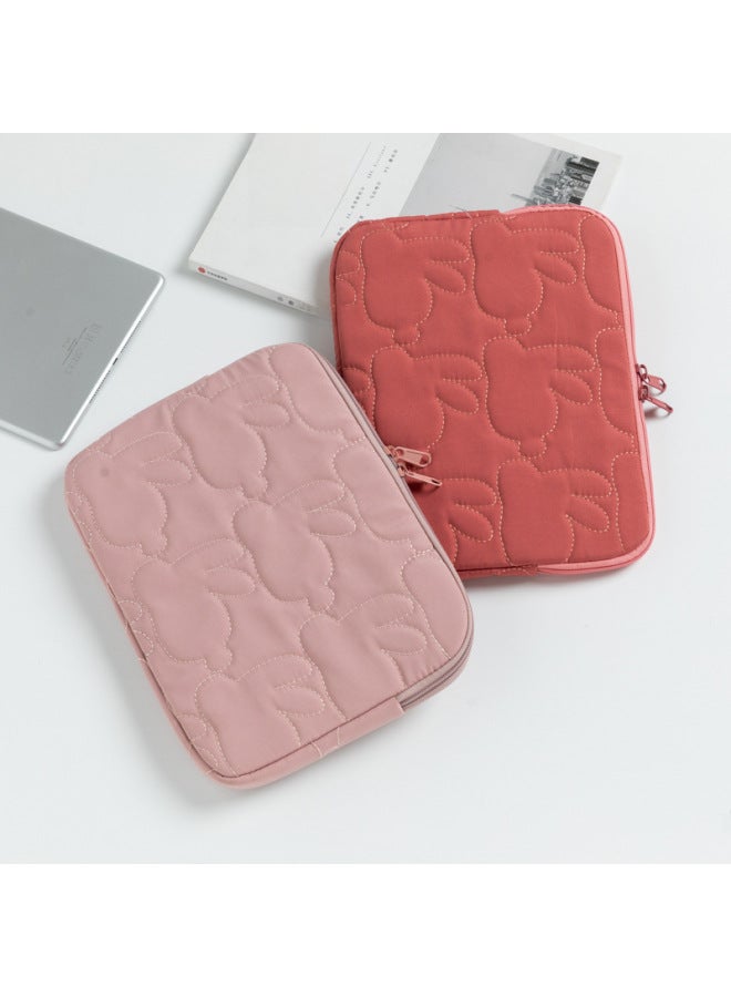 Ipad Bag 11-inch 13-inch Portable Lightweight Tablet Bag Simple Rabbit Laptop Protective Case Computer Bag Liner Bag-Color:Rose Color-Size:13-inch - Image 4