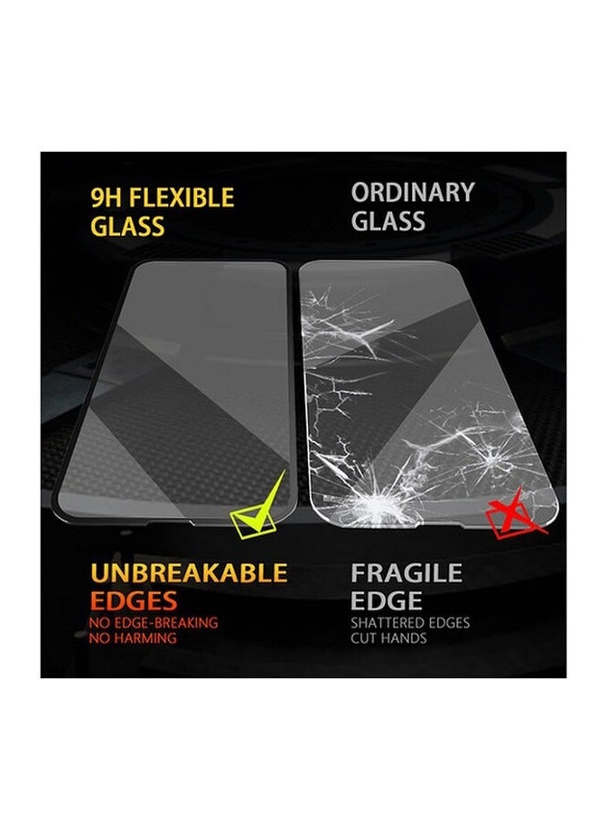 واقي شاشة متوافق مع Redmi Note 13 Pro Plus واقي شاشة مضاد للتوهج ومضاد لبصمات الأصابع بتقنية اللمس ثلاثي الأبعاد سهل التركيب، غشاء سيراميك كامل اللصق (ليس زجاجًا) شفاف/أسود - Image 3