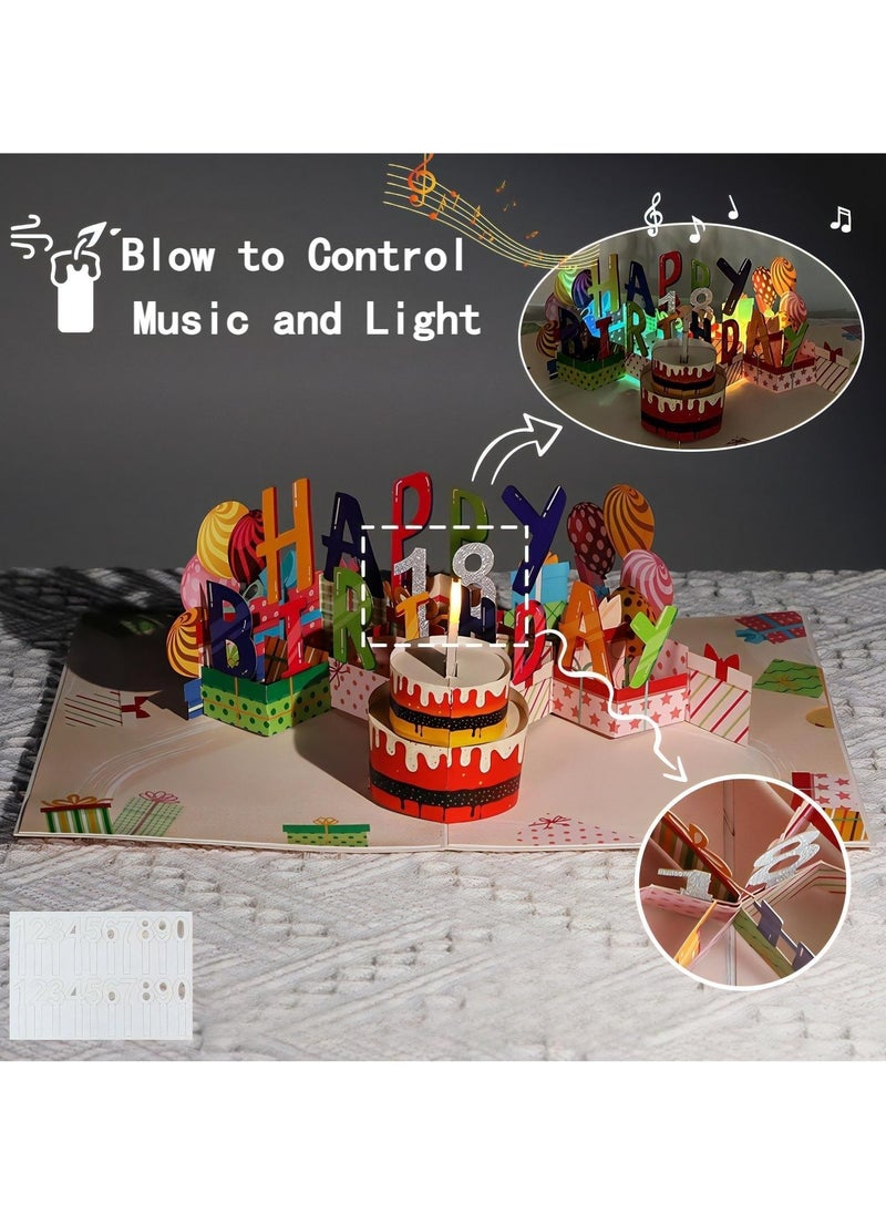 بطاقة تهنئة ثلاثية الأبعاد منبثقة مع تحكم بالنفخ وموسيقى وإضاءة بتصميم بطاقة تهنئة بأعياد الميلاد، بطاقة هدايا متينة وصلبة من البطاقات مع مغلف وبطاقة شكر - pzsku/ZA4BAC35D9EE4FE76A885Z/45/_/1720067289/9074f542-a3ff-43d9-8749-9b42979d57b7