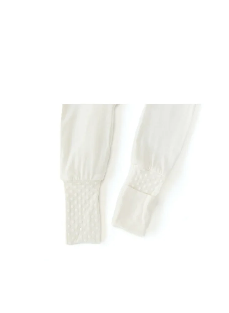 أنفي بيبي Organic Zipper Romper Daisy White Preemie