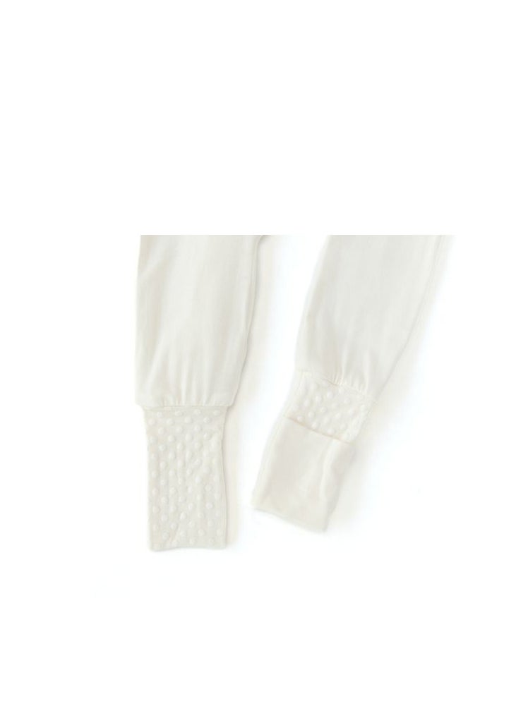 Anvi Baby Organic Zipper Romper Daisy White Preemie  - Image 3