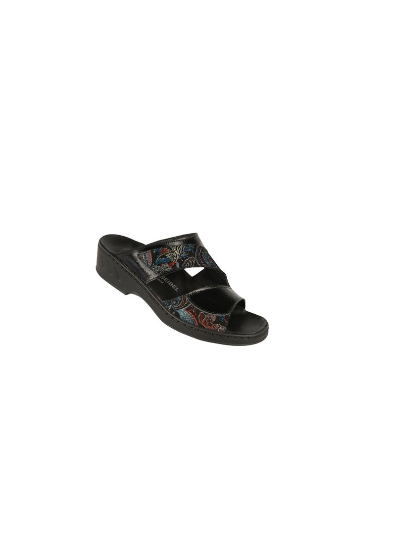 Josef Seibel Ladies  Comfort Wedge Sandals 08842AR Black - Image 1