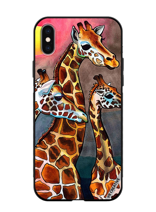VR CREATIVE Protective Case Cover For Apple iPhone XS Max Giraffe Design Multicolour - Image 1