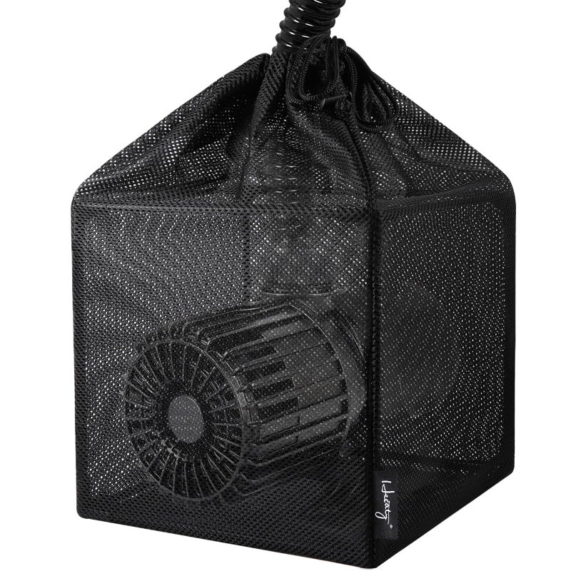 Hecaty Pump Barrier Bag Pond Filter Bag AntiClogging Cube Filter Box Black Media Bag Pump Mesh Bag for Outdoor Water Fish Ponds7 inch - Image 2