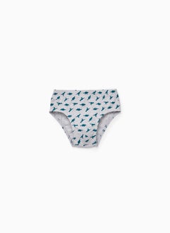زيبي 5-Pack Cotton Briefs for Boys 'Dinosaurs', Green/Grey/White  - Image 1