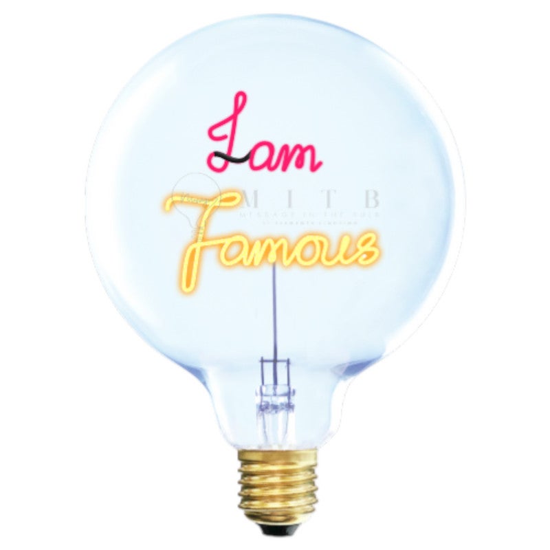 I AM FAMOUS - LED GLASS BULB - ROUGE AMBRE - Ø70 × H110 MM